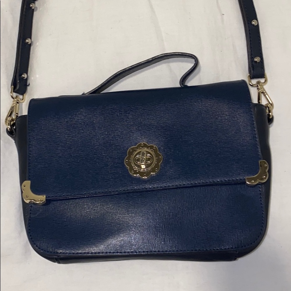 Jack Rogers | Navy Leather Crossbody Bag